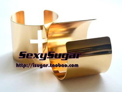 歐美風(fēng)尚 HipHop金屬鏤空十字架寬手鐲，引領(lǐng)個性飾品潮流